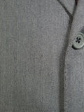 25/0901 ward & kruger 2008 savile row bespoke grey herringbone worsted suit 40-41 long