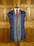 25/0901 ward & kruger 2008 savile row bespoke grey herringbone worsted suit 40-41 long