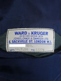 25/0901 ward & kruger 2008 savile row bespoke grey herringbone worsted suit 40-41 long