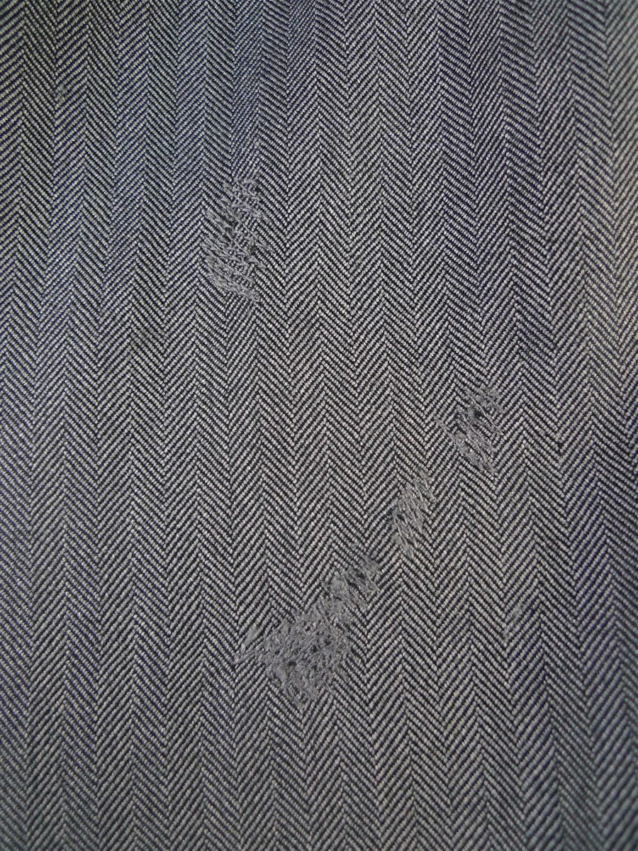 25/0901 ward & kruger 2008 savile row bespoke grey herringbone worsted suit 40-41 long