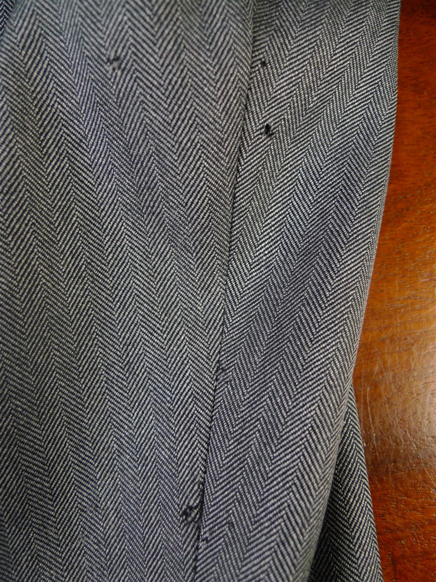 25/0901 ward & kruger 2008 savile row bespoke grey herringbone worsted suit 40-41 long