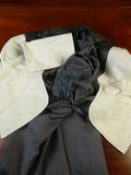 25/0901 ward & kruger 2008 savile row bespoke grey herringbone worsted suit 40-41 long
