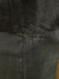 25/0874 vintage city of london bespoke grey nailhead weave 3-piece worsted suit 39 regular