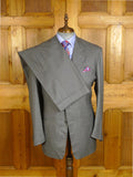 25/0968 anderson & sheppard 2003 savile row bespoke grey pick weave wool suit 47 regular to long