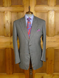 25/0968 anderson & sheppard 2003 savile row bespoke grey pick weave wool suit 47 regular to long
