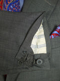25/0968 anderson & sheppard 2003 savile row bespoke grey pick weave wool suit 47 regular to long