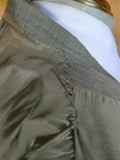 25/0968 anderson & sheppard 2003 savile row bespoke grey pick weave wool suit 47 regular to long