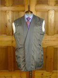 25/0968 anderson & sheppard 2003 savile row bespoke grey pick weave wool suit 47 regular to long
