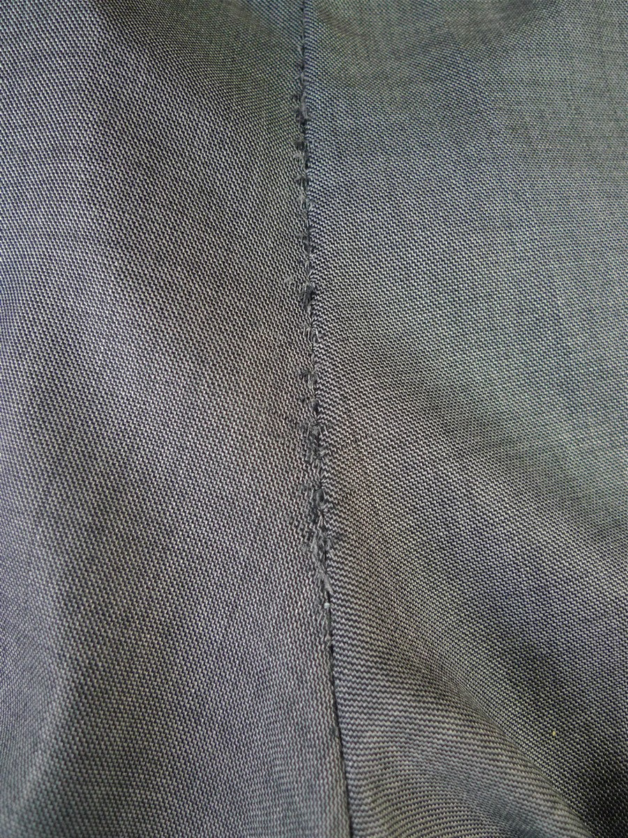 25/0968 anderson & sheppard 2003 savile row bespoke grey pick weave wool suit 47 regular to long