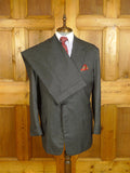 25/0969 anderson & sheppard 2008 savile row bespoke grey wool suit w/ gauntlet cuff 45 regular to long