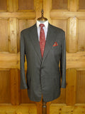 25/0969 anderson & sheppard 2008 savile row bespoke grey wool suit w/ gauntlet cuff 45 regular to long