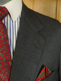 25/0969 anderson & sheppard 2008 savile row bespoke grey wool suit w/ gauntlet cuff 45 regular to long