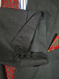 25/0969 anderson & sheppard 2008 savile row bespoke grey wool suit w/ gauntlet cuff 45 regular to long