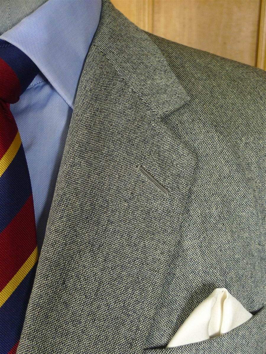 25/0962 vintage anderson & sheppard savile row bespoke grey donegal weave tweed sports jacket blazer 43-44 extra long