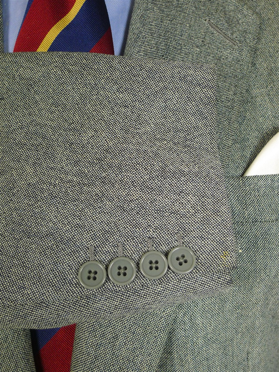 25/0962 vintage anderson & sheppard savile row bespoke grey donegal weave tweed sports jacket blazer 43-44 extra long