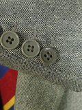 25/0962 vintage anderson & sheppard savile row bespoke grey donegal weave tweed sports jacket blazer 43-44 extra long