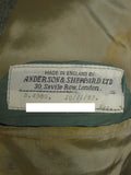 25/0962 vintage anderson & sheppard savile row bespoke grey donegal weave tweed sports jacket blazer 43-44 extra long