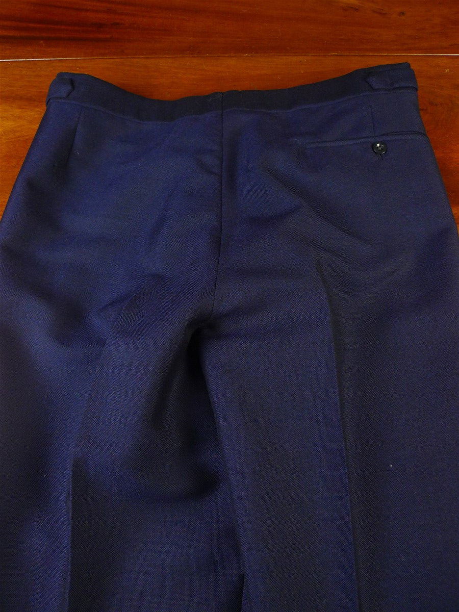 25/0937 immaculate vintage ward & kruger savile row bespoke blue mohair trouser 35