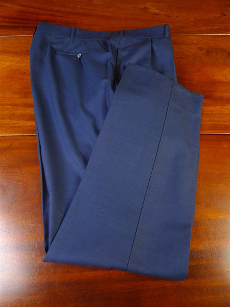 25/0938 ward & kruger 2005 savile row bespoke teal blue pick weave worsted trouser 37