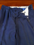 25/0938 ward & kruger 2005 savile row bespoke teal blue pick weave worsted trouser 37