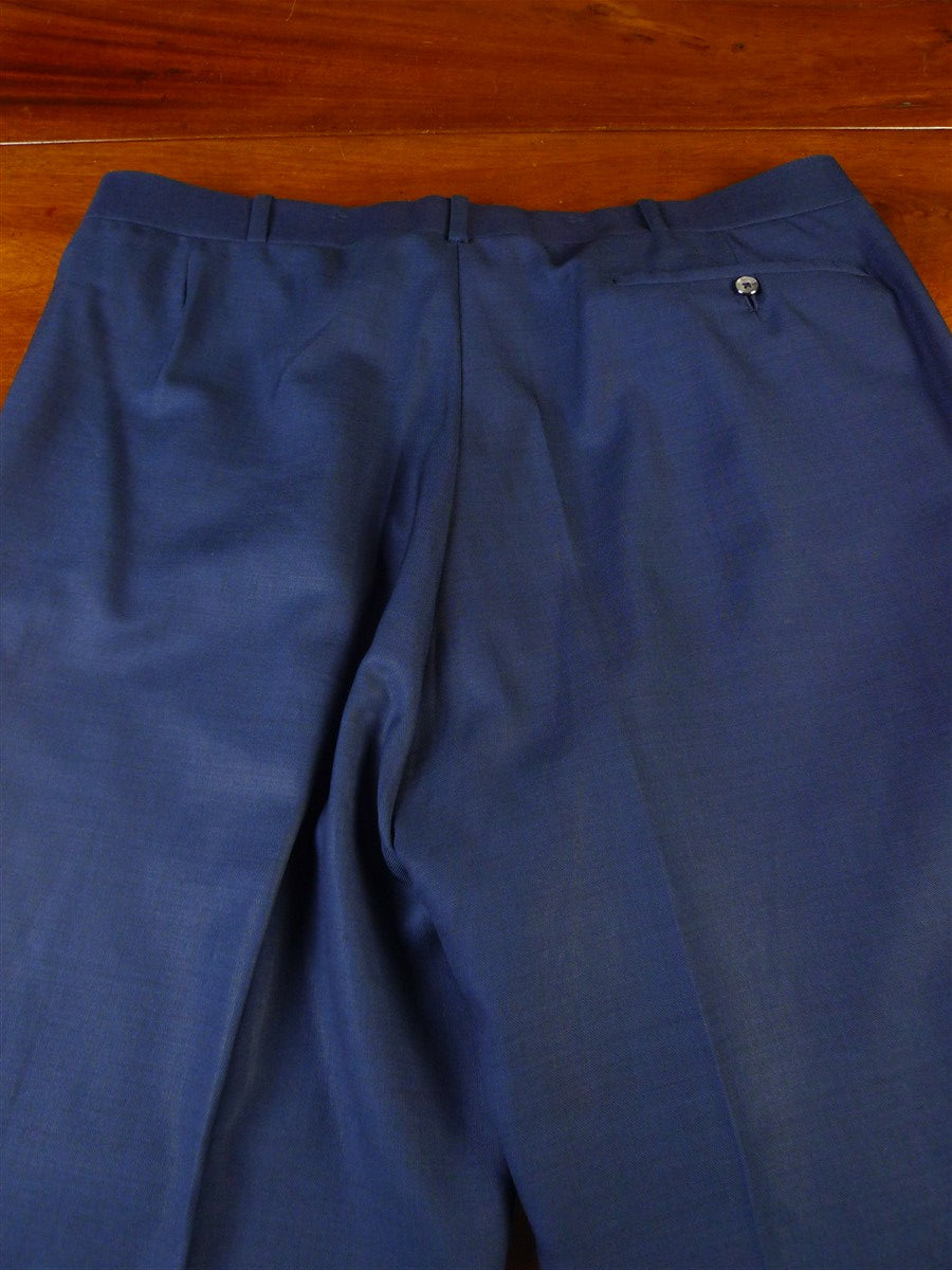 25/0938 ward & kruger 2005 savile row bespoke teal blue pick weave worsted trouser 37