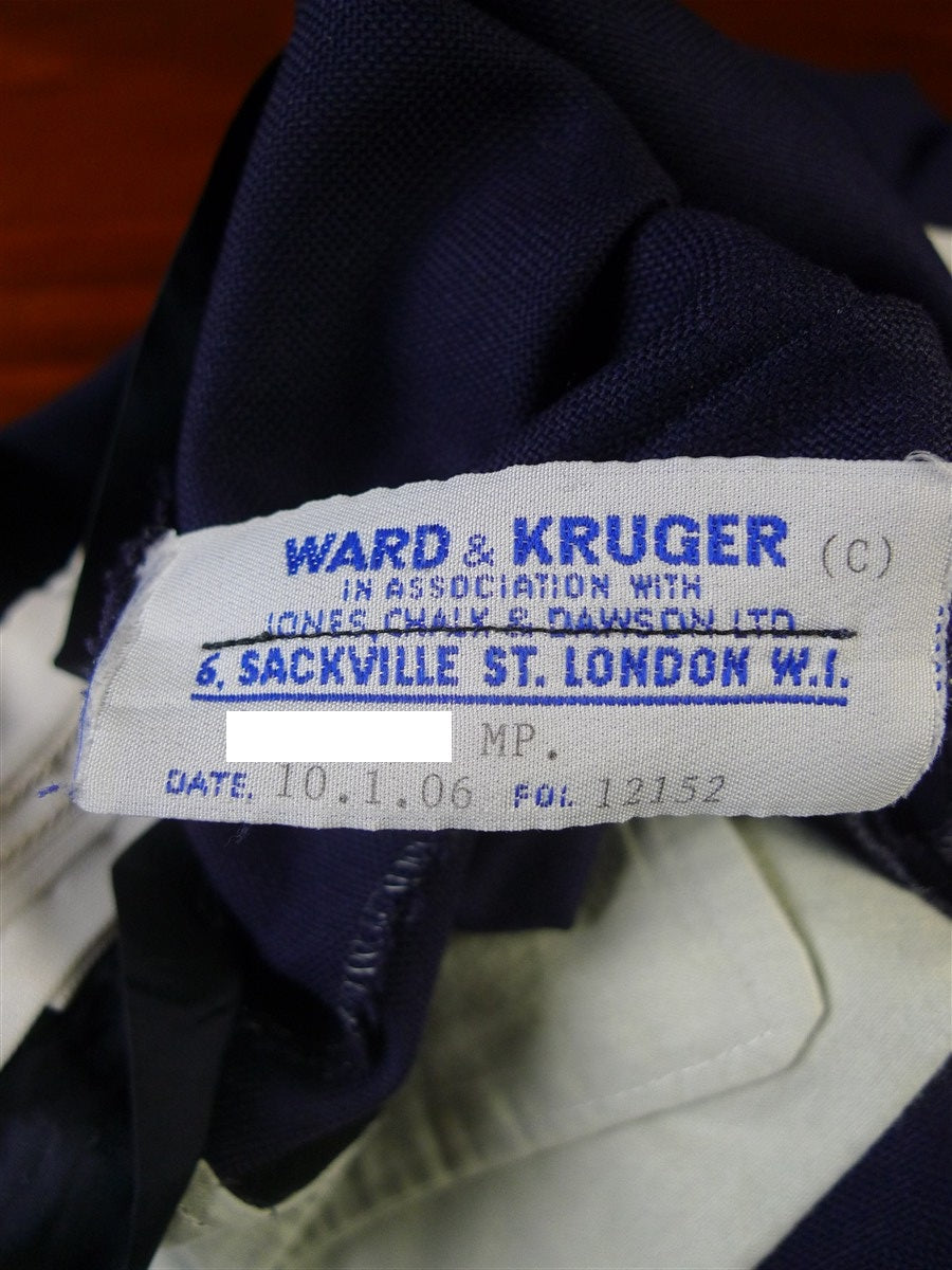 25/0943 ward & kruger 2006 savile row blue wool & mohair trouser 37