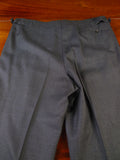 25/0934 immaculate bespoke tailored grey birds-eye wave heavyweight worsted high-rise trouser 37