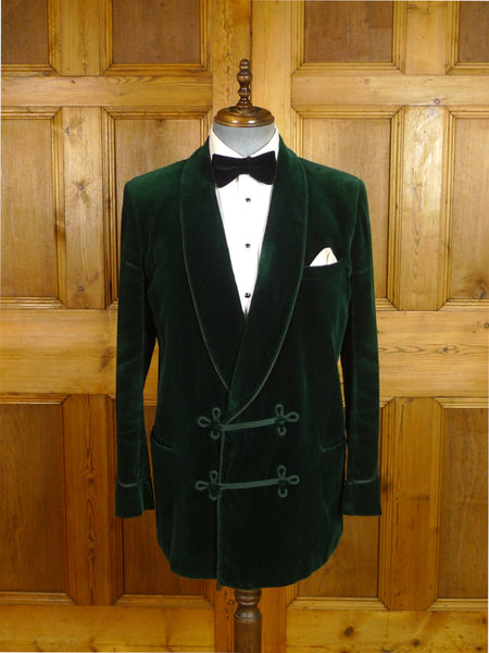 25/0865 buckleigh london green velvet d/b smoking / dinner jacket 42 regular to long
