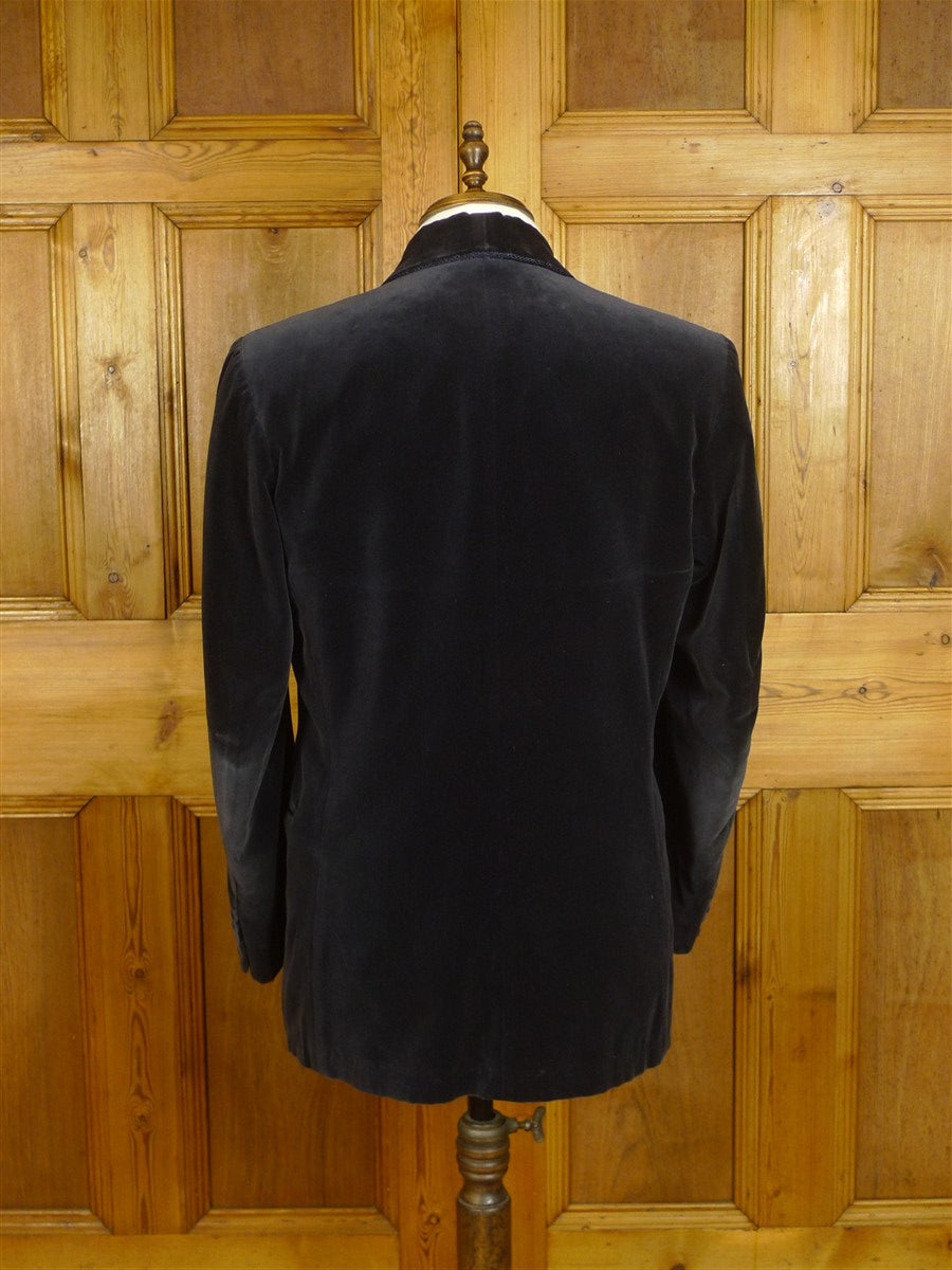 25/0866 beautiful vintage hackett midnight blued/b shawl velvet smoking / dinner jacket 41-42 regular