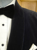 25/0866 beautiful vintage hackett midnight blued/b shawl velvet smoking / dinner jacket 41-42 regular