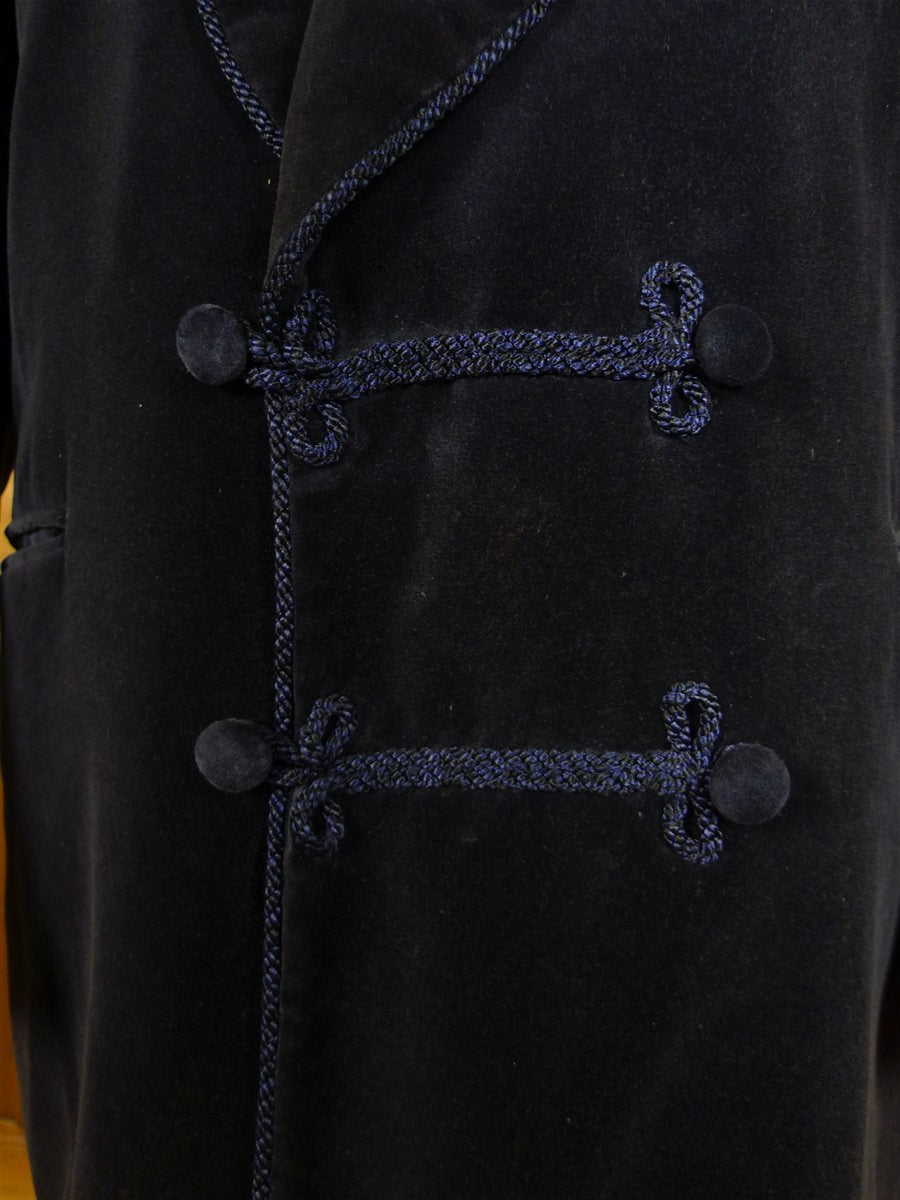 25/0866 beautiful vintage hackett midnight blued/b shawl velvet smoking / dinner jacket 41-42 regular
