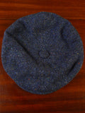25/0837 immaculate blue herringbone donegal tweed flat cap 60 cms