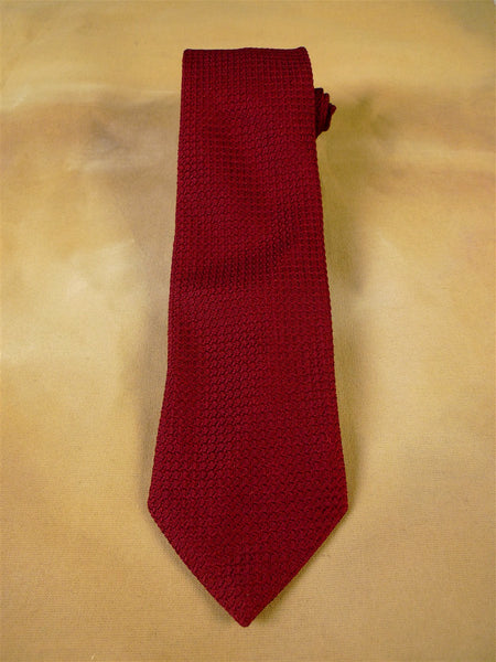 25/0851 immaculate new & lingwood wine red woven knit silk tie