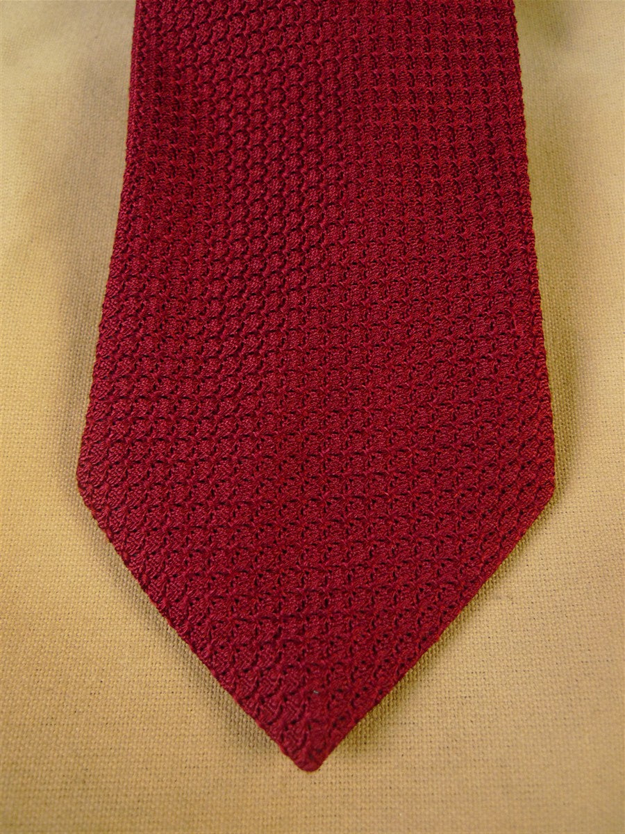 25/0851 immaculate new & lingwood wine red woven knit silk tie