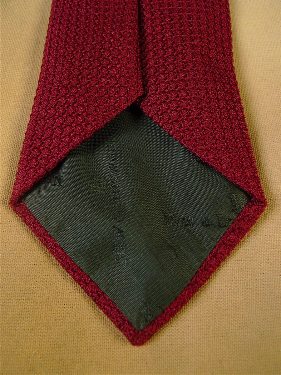 25/0851 immaculate new & lingwood wine red woven knit silk tie