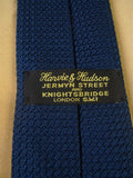 25/0853 immaculate harvie & hudson jermyn street teal blue woven knit silk tie