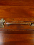 25/0830 delightful 1940s 1950s vintage brown leather attache case