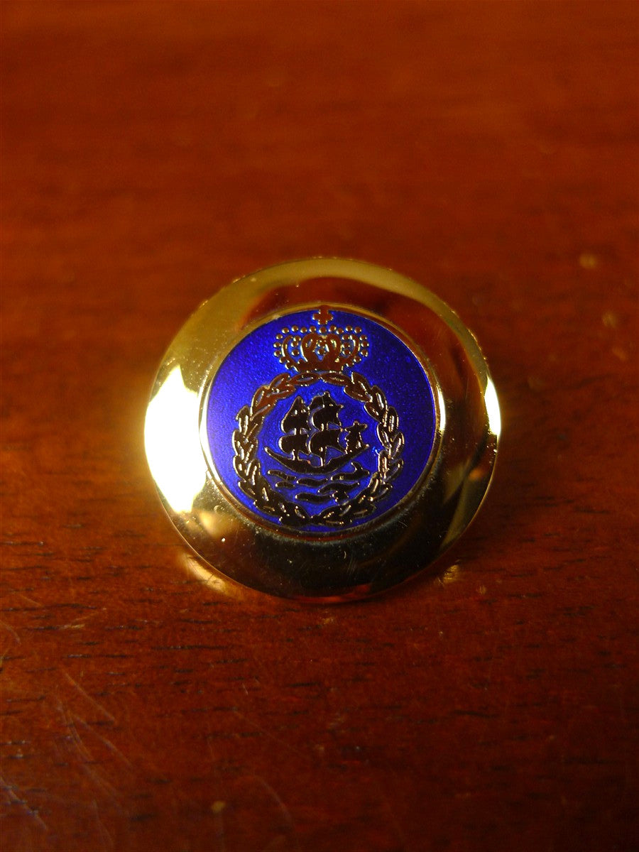 25/0847 mint bespoke gold metal / naval? crest blazer buttons set in velvet box