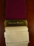 25/0862 albert thurston burgundy red boxcloth braces w/ white leather ends multifit