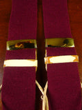 25/0862 albert thurston burgundy red boxcloth braces w/ white leather ends multifit