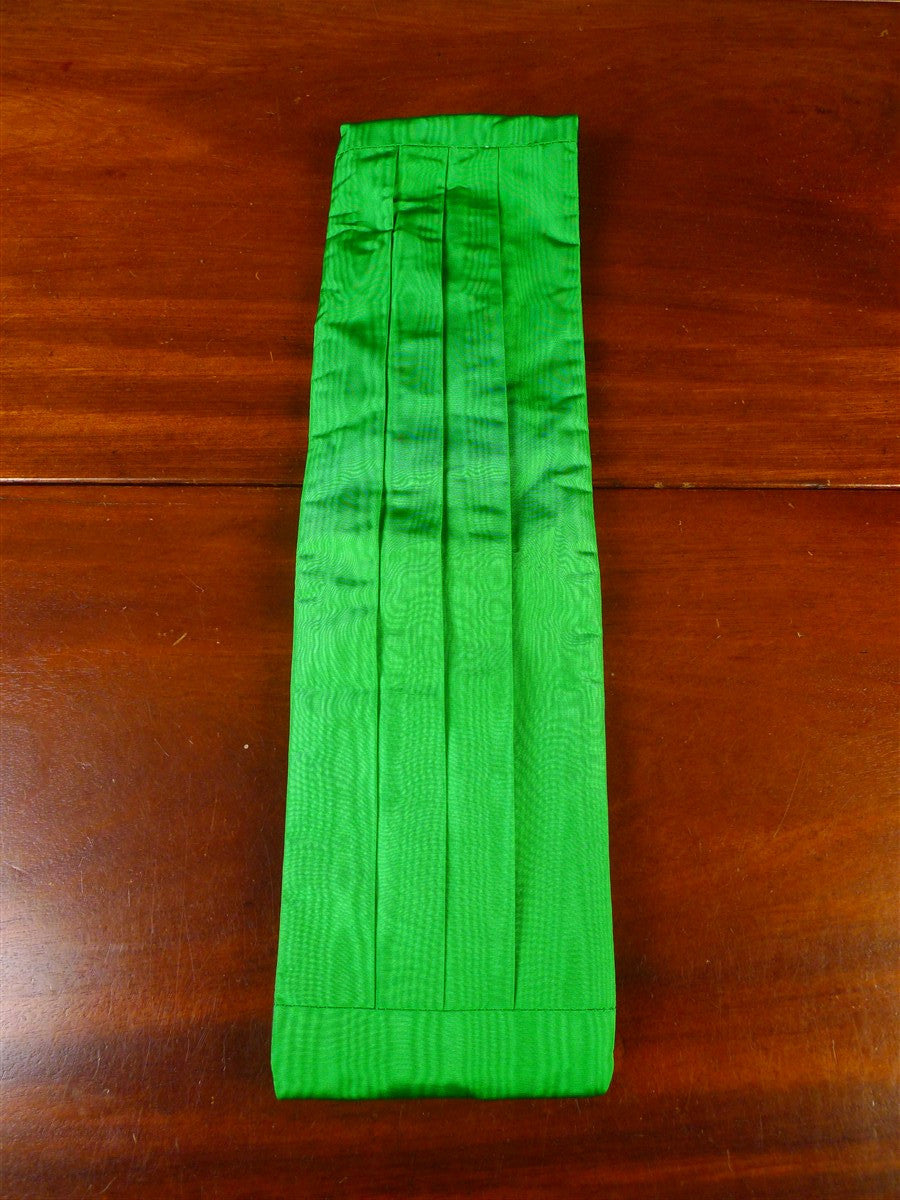 25/0842 immaculate budd piccadilly arcade green woodgrain silk cummerbund multifit