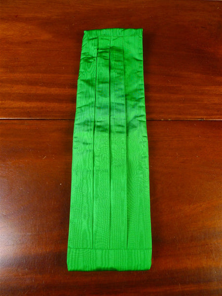 25/0842 immaculate budd piccadilly arcade green woodgrain silk cummerbund multifit