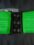 25/0842 immaculate budd piccadilly arcade green woodgrain silk cummerbund multifit