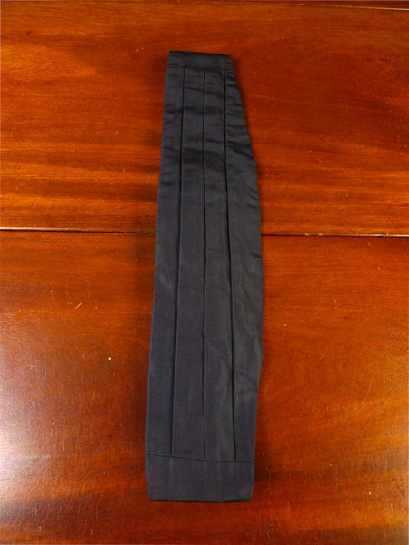 25/0840 immaculate gieves & hawkes savile row black grosgrain silk cummerbund multifit