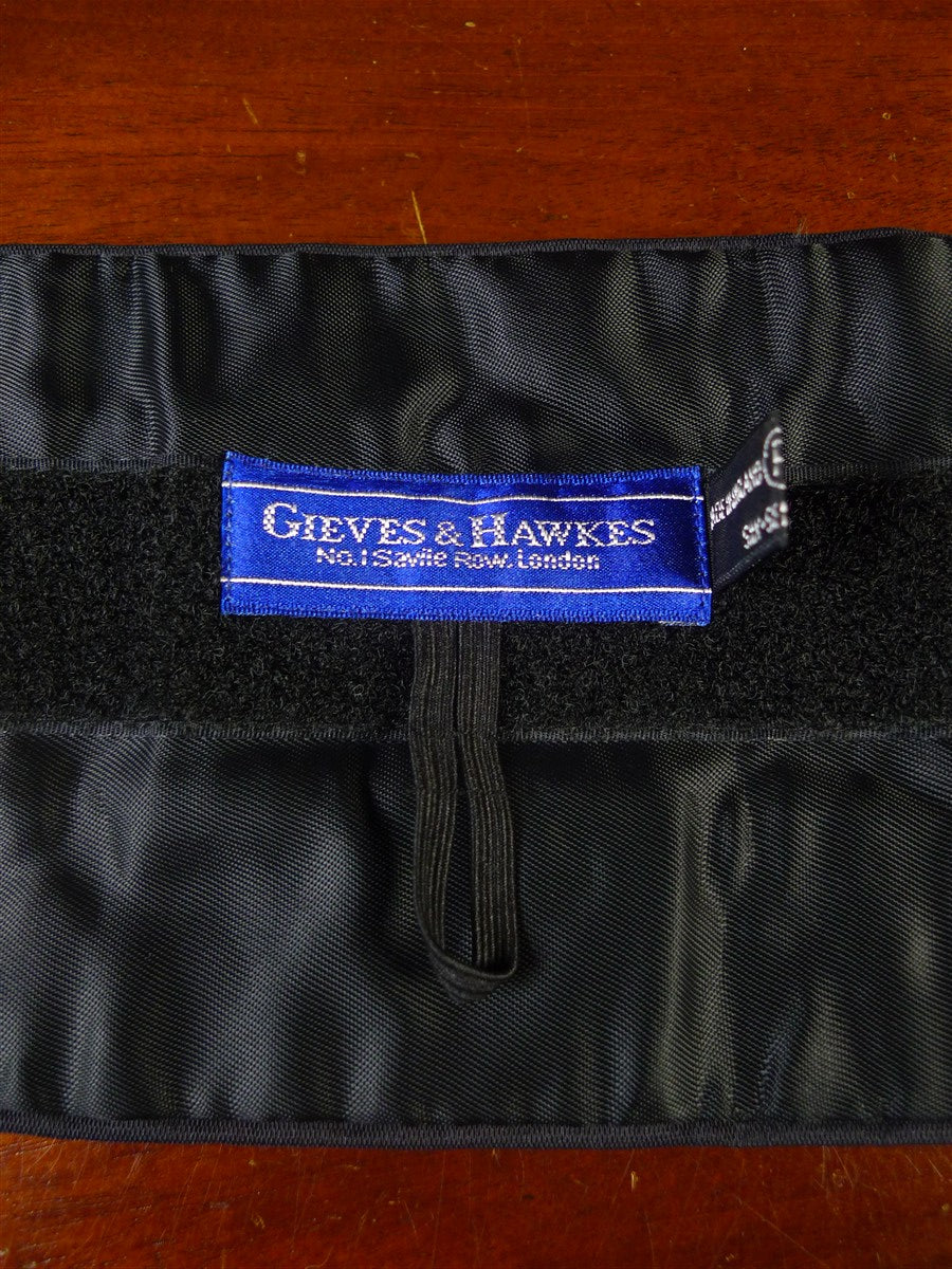 25/0840 immaculate gieves & hawkes savile row black grosgrain silk cummerbund multifit