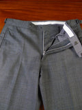 25/0871 immaculate stuart lamprell 2022 savile row bespoke grey / blue prince of wales check worsted suit w/ 2 pair trs 40 short