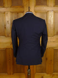 25/0878 stuart lamprell 2021 savile row bespoke navy blue worsted suit w/ 2 pair trs 41 short