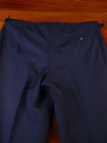 25/0878 stuart lamprell 2021 savile row bespoke navy blue worsted suit w/ 2 pair trs 41 short