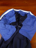 25/0878 stuart lamprell 2021 savile row bespoke navy blue worsted suit w/ 2 pair trs 41 short