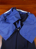 25/0878 stuart lamprell 2021 savile row bespoke navy blue worsted suit w/ 2 pair trs 41 short
